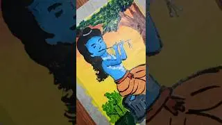 shree Krishna drawing|| Krishna painting ❤️❤️ #shorts #youtubeshorts #krishna