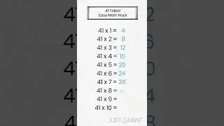 41 Table with easy trick - Table of 41 - Maths Tricks #mathmadeeasy #41tabletrick #pahadavideo