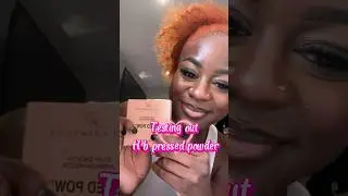 TESTING OUT THE HNB PRESSED POWDER ON DARKSKIN✨!#darkskinmakeup #beginnermakeup#shorts