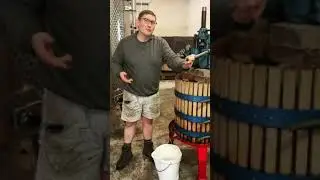 Pressing White Grapes - The Vertical Press
