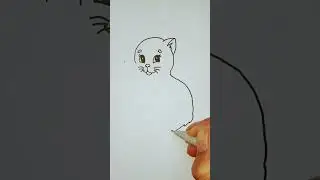 cat drawing 🐈 #shorts