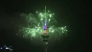 Sky Tower Fireworks Light Up Auckland for New Year 2026