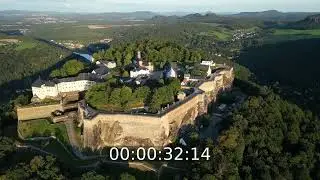 Burganlage Festung K&ouml;nigstein in K&ouml;nigstein im Bundesland Sachsen, Deutschland