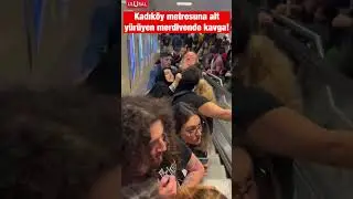 İstanbul Kadık&ouml;y metrosuna ait y&uuml;r&uuml;yen merdivende ilgin&ccedil; kavga! #shorts #israil #kadık&ouml;y #keşfet