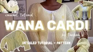 Crochet Lightweight V-neck Cardigan|Knit-look|Wana Cardi