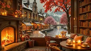 Quiet Winter Jazz Ambience ❄️Jazz Instrumental Music with Fireplace Sounds for Study & Stress Relief