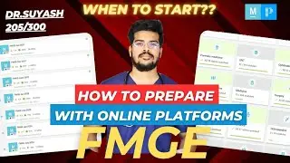 How to PREPARE for FMGE using Online Platforms | MARROW/PREPLADDER| Dr.Suyash Shukla