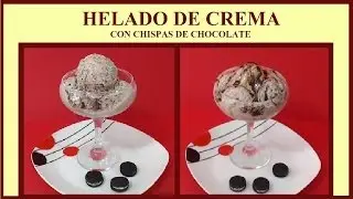 Helado de Crema con chispas de chocolate (HD)