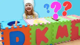 Nastya and big toy car have fun adventure with magic ABC boxes