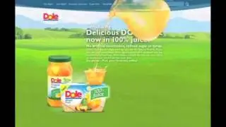 Dole Fruit Cups Landing Page