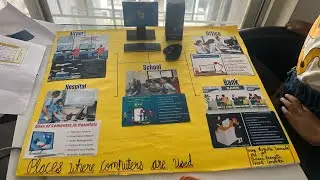 Vlog 117| Places where computers are used| computer project| std1st| #computer #project #learning 