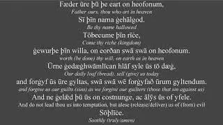 F&aelig;der Ure - The Lord's Prayer in Old English