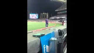 Darren Sammy having fun with the Adelaide Strikers fans