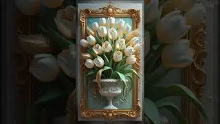 Mystical Tulips in Shades of White #91