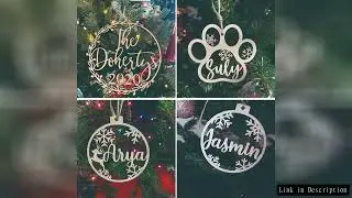 Personalized Christmas Bauble -Custom Christmas Ornament Ball Wooden Ornament Ball with name and yea