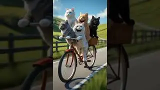 Five Cats, One Bike, Endless Laughter & Unexpected Toots 🚴&zwj;♂️🐱💨 #FunnyCats #BikeRideFun #cat