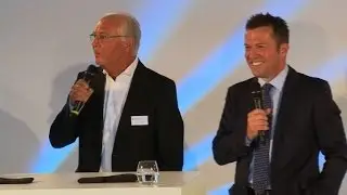 WM 1990: Matth&auml;us und Beckenbauer albern &uuml;ber Schuh-Anekdote