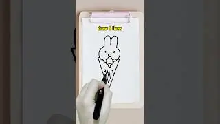 how to draw cute ice cream rabbit