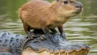 Surprising Bond: Crocodiles & Capybaras&rsquo; Unlikely Friendship 2 🐊❤️🦔