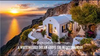 Tiny Greek Cliffside House Design: A Whitewashed Dream Above the Mediterranean