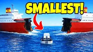 SMALLEST Ship vs BIGGEST Ship&hellip; Which Survives Roblox