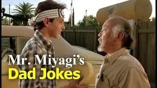 Daniel-san learns funny Dad Jokes from Mr. Miyagi (AI dubbed Karate Kid comedy)