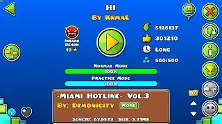 Hi - 100% (Insane Demon) - Geometry Dash