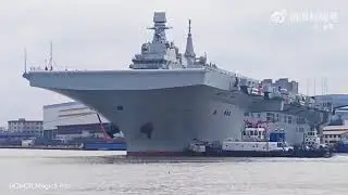 PLA Navy&rsquo;s Type 076 Sichuan Launched from Dry Dock, Prepares for Drone Flight Tests