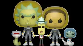 NEW: SPACESUITE RICK & MORTY w/ SNAKES! and MR. POOPY BUTTHOLE  AUCTIONEER FUNKO POP!