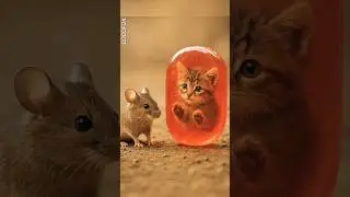 Brave Mouse Rescues Kitten Trapped in Candy &ndash; Heartwarming Friendship Story 💖 #CuteRescue