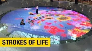An Interactive Digital Art Inside a Shopping Mall in Singapore