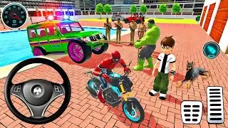 🦚 Indian Thift Auto🔥Spiderman & Shinchan Car Showroom 3D Game🏎️ Lot's of Police Car 🎉Hulk Granny Run