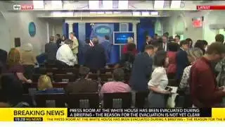 White House Press Room Evacuation