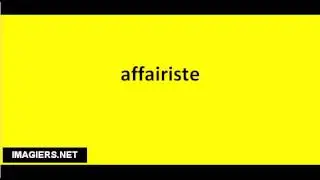 Fransızca dilinde nasıl okunur # affairiste