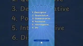 Types of Adjectives | Grammar Guide #shorts #english