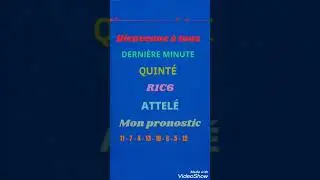 DERNI&Egrave;RE MINUTE...Quint&eacute; R1C6
