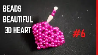 How to make beads beautiful 3d heart key chain at home #diy #khushart #handmade 