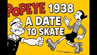 Popeye in A Date to Skate (1938)😁 | Restored Classic Cartoon