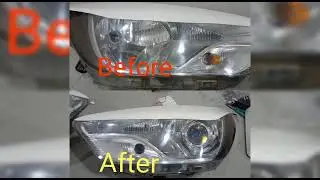 H4 Upgraded to projector headlamps by replacing OEM headlamps with Hid installed