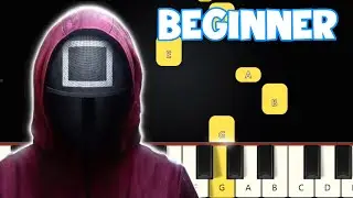 Squid Game OST - Pink Soldiers | Beginner Piano Tutorial | Easy Piano