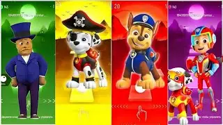 Paw Patrol Team Chase - Skye - Rubble -Rocky | Tiles Hop EDM Rush