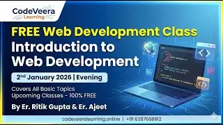 FREE Web Development Class | Introduction to Web Dev | 2 Jan 2026 at 8:30pm  | CodeVeera Learning
