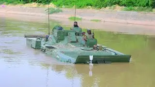 Indian Army BMP-2 SARATH Infantry Combat Vehicles Undergo Amphibious Training