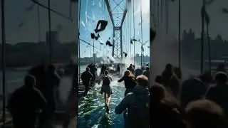 The collapse of the mountain glass bridge 🌁🧊
