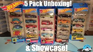 Распаковка и демонстрация набора Hot Wheels из 5 машинок! HW Flames, Fast & Furious!