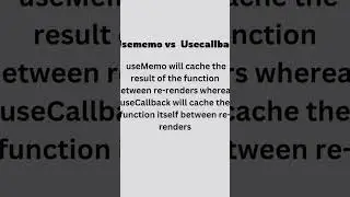 Usememo vs use callback