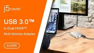 j5create&reg; USB&trade; 3.0 to Dual HDMI&trade; Multi-Monitor Adapter JUA365