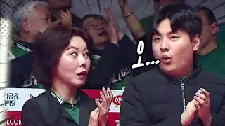 화려한 샷 주고 받는 눈이 즐거운 세트에 당구여제 반응.avi｜명장면｜PBA팀리그 PS 준플레이오프