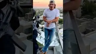 Morgan Wallen Jumps Off Balcony Shooting Music Video..😭😭 #morganwallen #countrymusic