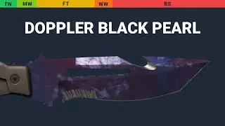 Survival Knife Doppler Black Pearl - Skin Float And Wear Preview